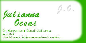 julianna ocsai business card